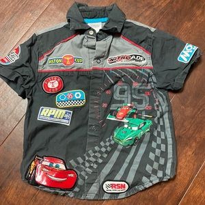 Disney Vintage Lightning McQueen Mechanic Boys Toddler Shirt 4T